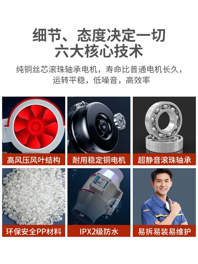 ABS斜流增压管道风机